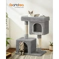 thumbnail image 2 of ZHOUB Cat Tree, 33.1-Inch Cat Tower, L, Cat Condo for Large Cats up to 16 lb, Large Cat Perch, 2 Cat Caves, Scratching Post, Light Gray-Light Gray-L, 2 of 9