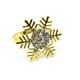 thumbnail image 1 of Yuarrent Decoración de mesa, diseño de copo de nieve de Navidad, suministro decorativo para el hogar, servilletas antioxidantes, círculos, hebilla de Mostrada Imitación de oro Yuarrent HA060540-01, 1 of 6