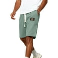 thumbnail image 5 of Zimjoy Men's Waffle Shorts Solid Lightweight Sweat Shorts Men Drawstring Elastic Waist Casual Short Summer Short, Light Green 3XL, 5 of 6