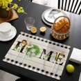 thumbnail image 3 of Rustic Home Placemats Set of 4, Eucalyptus Leaves Floral Wooden Buffalo Plaid Placemats for Dining Table, Place Mats for Kitchen Tabletop, Waterproof Wipeable Dining Table Mats Set, 3 of 9