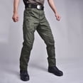 thumbnail image 2 of Dwellite Men's Pants Cargo Pants Lightweight Casual Summer Hiking Outdoor Work Trousers with Zipper Pocket Army Green S, 2 of 5