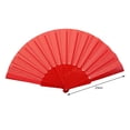 thumbnail image 4 of D-GROEE Plain Hand Plastic Folding Fan Handheld Fan Cloth Folded Fan for Wedding Party and Home Decoration, 4 of 5