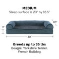 thumbnail image 5 of FurHaven Pet Products Faux Fleece & Chenille Orthopedic Sofa Pet Bed for Dogs & Cats - Orion Blue, Medium, 5 of 13