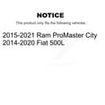 thumbnail image 2 of CMX Front Ceramic Disc Brake Pads CMX-D1721 for Car Ram ProMaster City Fiat 500L, 2 of 9