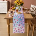 thumbnail image 3 of Table Runner - 90 Inch Long, Spring Floral Kitchen Dining Table Runner Dresser Scarves, Purple Pink Blue Flower Botanical Ombre Farmhouse Decor for Coffee Tables Wedding Party Banquet, 3 of 8