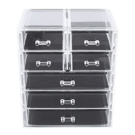7 Grid Acrylic Makeup Organizer Drawer Simple Stylish Cosmetic Storage Box Display Cabinet Large Make Up Case