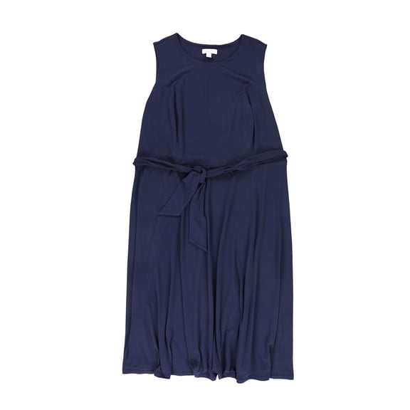 Charter Club Womens Knit Midi Dress, Blue, Plus Size, 0X