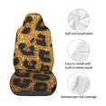 thumbnail image 4 of Wukai Golden Leopard Glitter Full Set Car Seat Covers with Soft Padding Universal Auto Front Seats Protector and Cushion Mat, 4 of 5