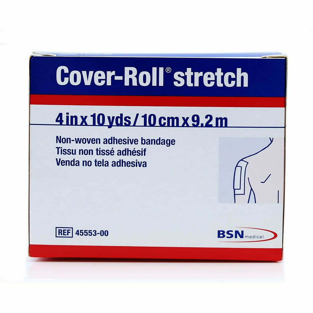 CoverRoll Stretch Polyester Dressing Retention Tape White NonSterile 4