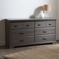 thumbnail image 2 of Cómoda doble de 6 cajones color Maple gris , South Shore Furniture, 2 of 4