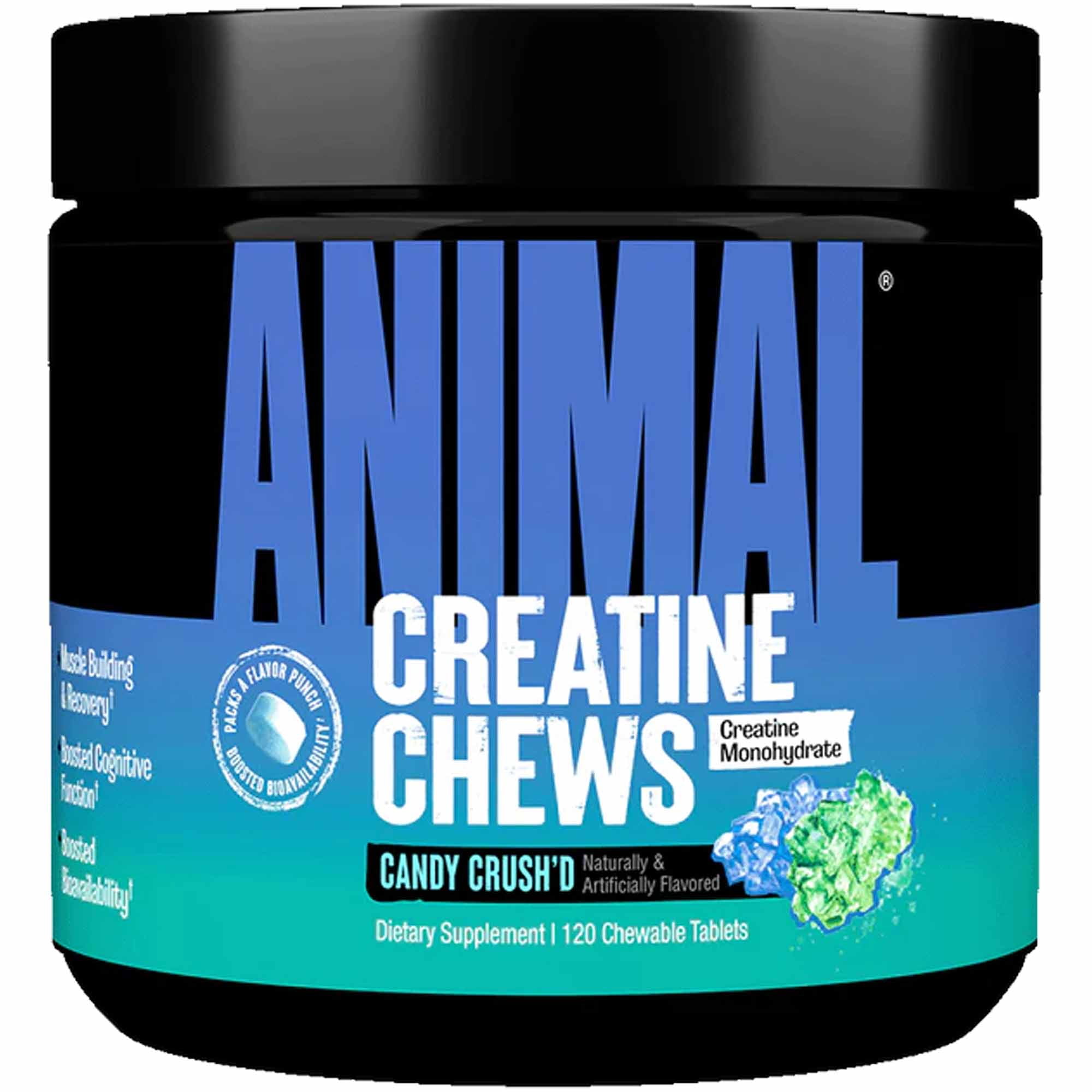Universal Nutrition Animal Creatine Performance Chews - Candy Crush’d - 120 Chewable Tablets