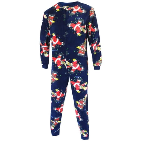 Tangle Free Thermal - Homer Simpson Tangled In Holiday Lights Fleece Onesie Union Suit
