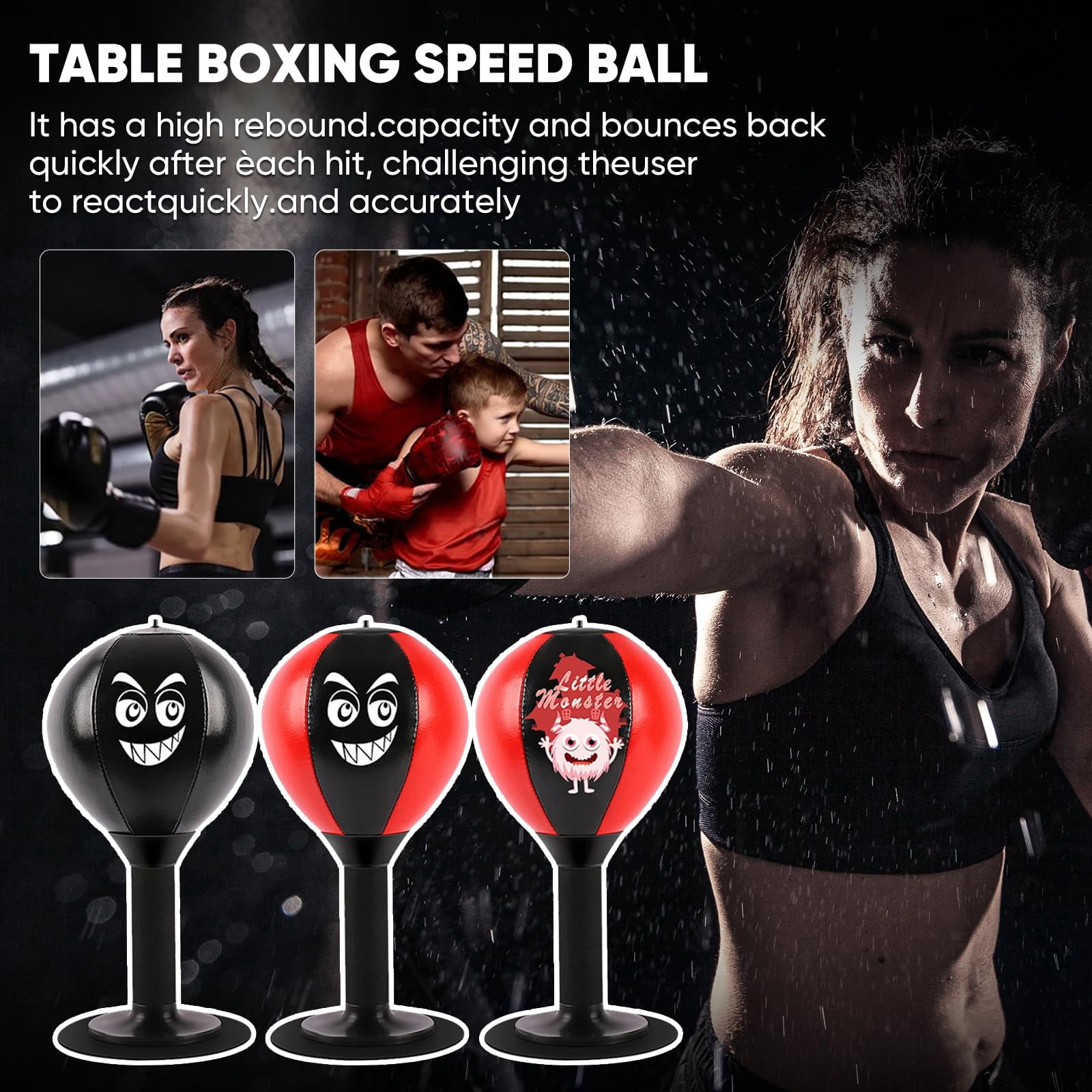 Desktop Punching Bag Suction Cup Punch Ball for Office Desk Glass Tile Heavy Duty Stress Relief Boxing Ball with Pump for Adults