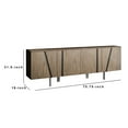 thumbnail image 5 of 71 Inch 4 Door Modern Wooden Buffet with Metal Legs Brown, 5 of 9
