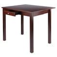 thumbnail image 2 of Contemporary Home Living 40" Walnut Brown Contemporary Extendable High Table with Drop Leaf, 2 of 4