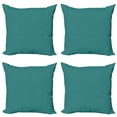 thumbnail image 1 of Ambesonne Geometric Throw Pillow Cover 4 Pack, Interlaced Ornament, 24", Night Blue Sea Green, 1 of 2