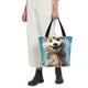 thumbnail image 5 of Fotbe Blue Sky Cute Wolf Bolsa de Playa con Estampado, Bolsa de Hombro, Bolsa de Mano Espaciosa, Bolsa de Viaje Ligera, Bolsa de Compras Versátil, 5 of 6