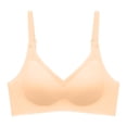 thumbnail image 4 of Xiaoxatg Women Seamless Bra Small Push Up Latex Jelly Bra No Underwire Adjustable Sports Bra Tan Bra for Women, 4 of 5