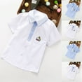 thumbnail image 2 of Umfun Boys Sailboat Print Short Sleeve Shirt Turn Down Collar Casual Cotton Top for Kids Button Down Summer Style Sizes 3-10 Years, 2 of 8