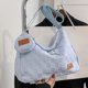 thumbnail image 4 of Bolso de hombro de lona informal para mujer, bolso de mensajero, bolso de viaje para estudiantes (azul claro), 4 of 8
