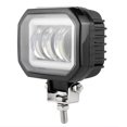 thumbnail image 2 of Luz de trabajo LED 3,5 pulgadas 6000K 30W lámpara de Ojos de Ángel cuadrada impermeable para coche ATV barco vehículo todoterreno (luz blanca fría) Jadeshay A, 2 of 8