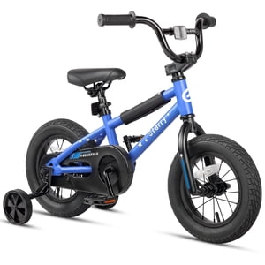 Glerc 12-Inch BMX Kids Bike with Training Wheels, Blue