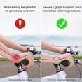thumbnail image 4 of Advancent Mangos cómodos negros a prueba de golpes para bicicletas, paseos suaves durante todo el día, mangos ergonómicos para bicicleta Ciclismo 2 corto, 4 of 6