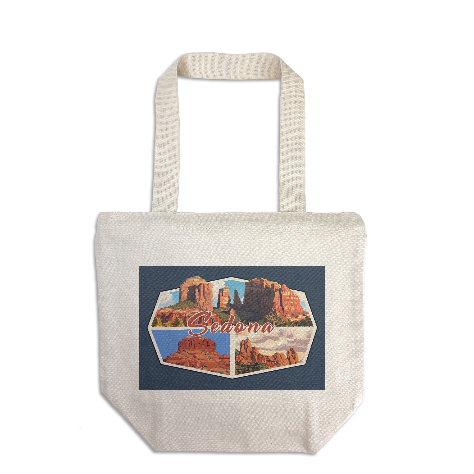 Sedona Tote Bag Natural Canvas Tote Bag, Reusable Shopping Bag -   - The Voice of Sedona and The Verde Valley