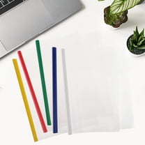 MLINS 10 Pcs Clear Report Cover A4 File Folder With Sliding Rod Plastic Document Organizer Portable Plastic File Folders For Documents