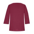 thumbnail image 5 of hoksml Women's Fashion Solid Colour Long Sleeves Tops Crew Neck Casual Tee Blouses Sweatshirt for Women, 5 of 5