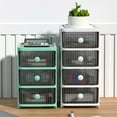 thumbnail image 3 of Storage Box Large Capacity Reusable Plastic Multi-layer Pen Stationery Cosmetic Organizer Household Supplies, 3 of 8
