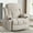 Beige#A, variant on Swivel Recliner Chair with Massage and Heat, UHOMEPRO Manual Nursery Rocking Chair Single Sofa with USB, 2 Cup Holders, Living Room Lounge Chair with Side Pockets, Solid Wood Frame, Blue