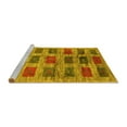 thumbnail image 2 of Ahgly Company Machine Washable Indoor Rectangle Abstract Yellow Contemporary Area Rugs, 2' x 3', 2 of 4
