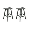 thumbnail image 2 of GARDEN 29" Inches Adirondack Plastic Outdoor Bar Stools (Set of 2), Gray, 2 of 7