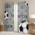 thumbnail image 2 of Erosebridal Football Sport Court Black Out Curtains,Gray Black Curtains Pack of 2 (42x63 Each) For Kids Boys, 2 of 7