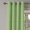 thumbnail image 3 of Ambesonne Feather Grommet Curtain, Peacock Design Circles, 50" x 63", Apple Green Fern Green, 3 of 6