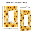 thumbnail image 3 of Balery Vintage Marble Pattern Sunflower for Duplex Wall Plates Kit, Electrical Outlet Covers, Standard Size 1-Gang 5.0" x3.0", Electric Receptacle Plug Covers-Style U, 3 of 6