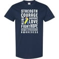 thumbnail image 3 of Inktastic Down Syndrome Awareness Strenth Courage Support T-Shirt, 3 of 5