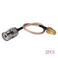 thumbnail image 1 of Reemplazo de Cable de antena de mano de 2 piezas de 15 cm para reemplazo Wouxun para adaptador Baofeng SMA hembra a UHF hembra sidaley TX1008-00, 1 of 2