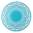 thumbnail image 1 of Lotus Cotton Round Beach Towel by Blue Nile Mills , Teal, 1 of 6