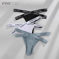 thumbnail image 2 of FINETOO Women Thong Sexy Cotton Panty Underwear Woman Cross Letter Waist G-string Femme Brief Girlspangjing, 2 of 4