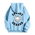thumbnail image 2 of Men's Halloween Print Hoodie Casual Pullover Sweatshirt Warm Lined Comfortable Streetwear Soft Blend School Outfits for Teachers, 2 of 4