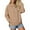 Khaki, variant on Posijego Women's Zip up Sweatshirt Jackets Hooded Long Sleeve Shirt Casual Athletic Tops Outerwear with Pockets