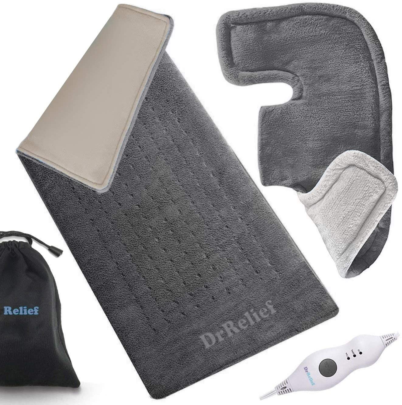 Heating Pad Gift Set of 2 King Size 18" x 25" Shoulder Heating Pad