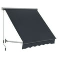 thumbnail image 4 of Macrout 63" Patio Window Awning, Fully Assembled Manual Retractable Sunshade for Door Entrance, Dark Grey, 4 of 9