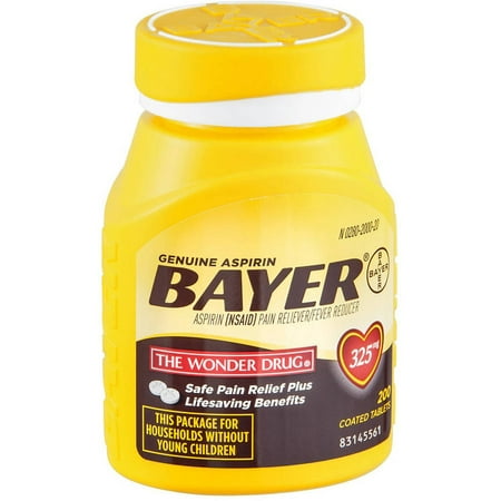 Bayerspirin Genuine Tablets, 200 CT (Pack of 4)