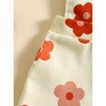 thumbnail image 5 of Bagilaanoe Toddler Baby Girl Denim Jumpsuit Shorts Sleeveless Floral Print Jeans Overalls 6M 12M 18M 24M 3T 4T 5T 6T Kids Short Pants Summer Clothes, 5 of 7