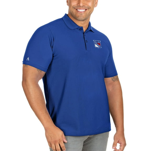 Men's Antigua Royal New York Rangers Big & Tall Legacy Pique Polo