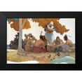 thumbnail image 2 of Wyeth, NC 18x13 Black Modern Framed Museum Art Print Titled - Thanksgiving with Indians Detail, 2 of 5