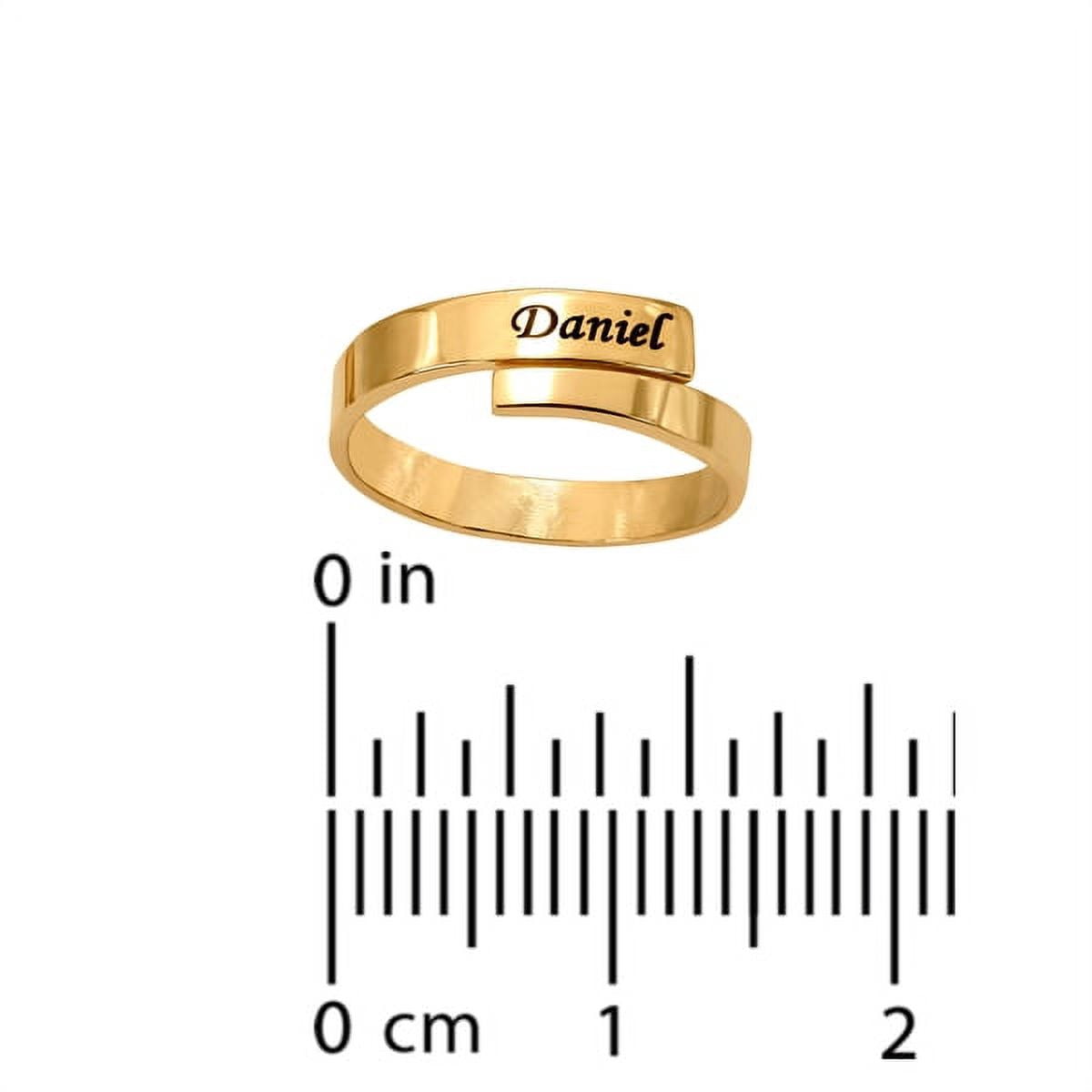 Personalized Sterling Silver or 14K Gold Plated Sterling Silver Adjustable Ring